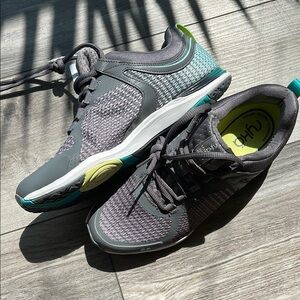 Ryka Charcoal and Teal Athletic Sneakers